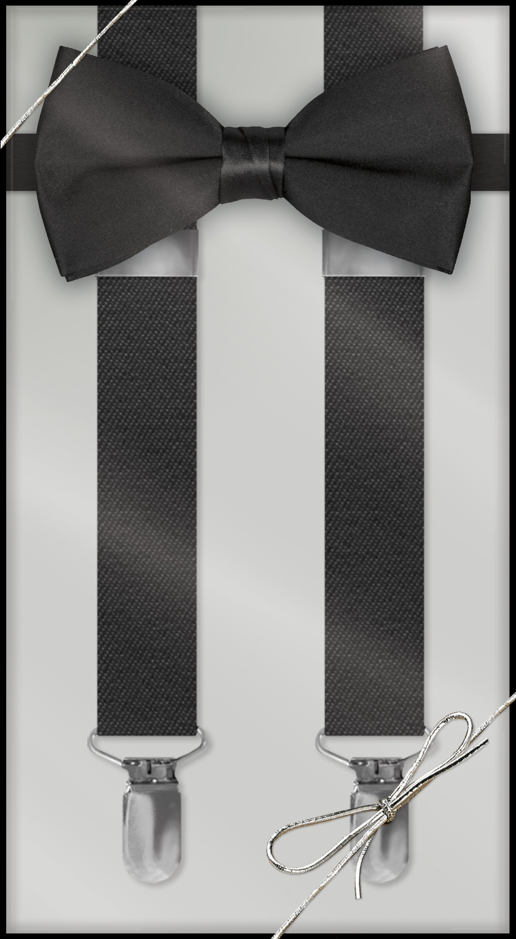 Black Clip On Suspender