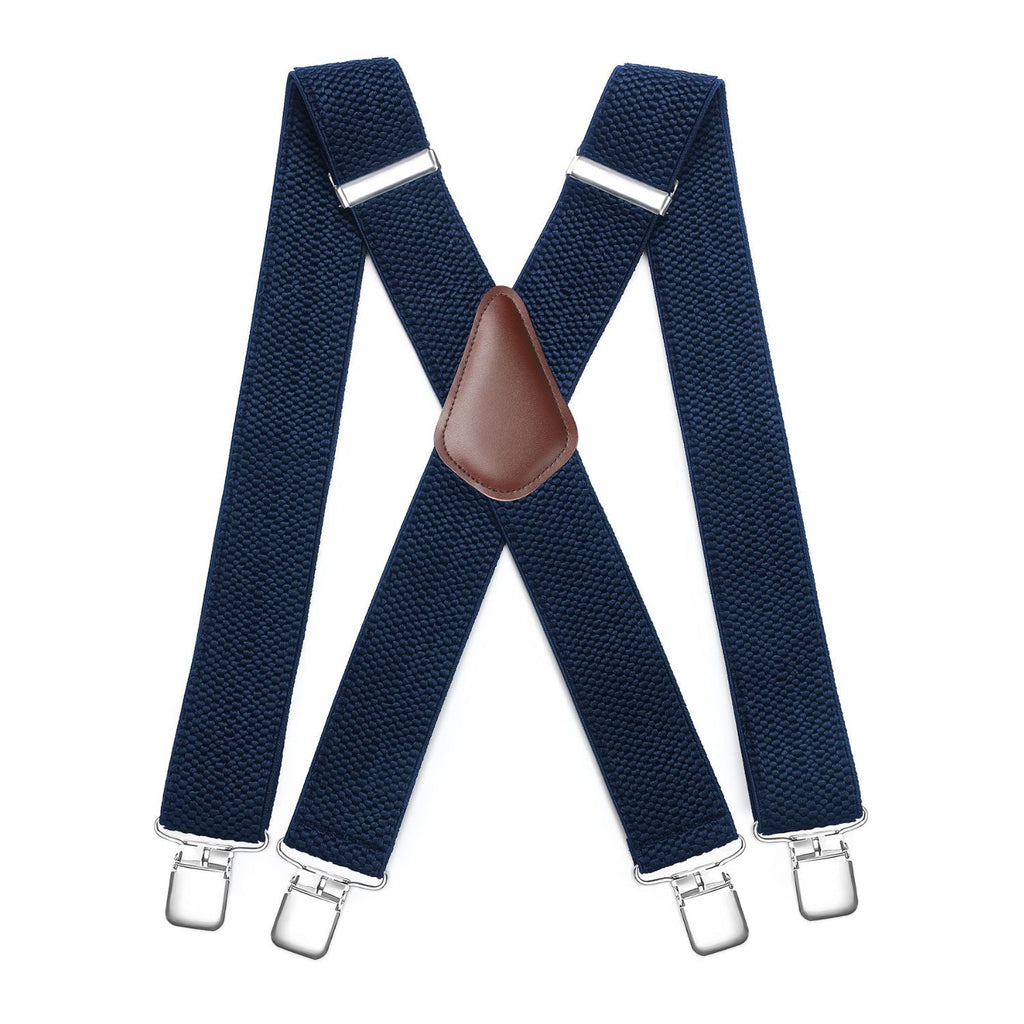 Thick Trouser 2 inch Adjustable Suspender - NAVY BLUE-2