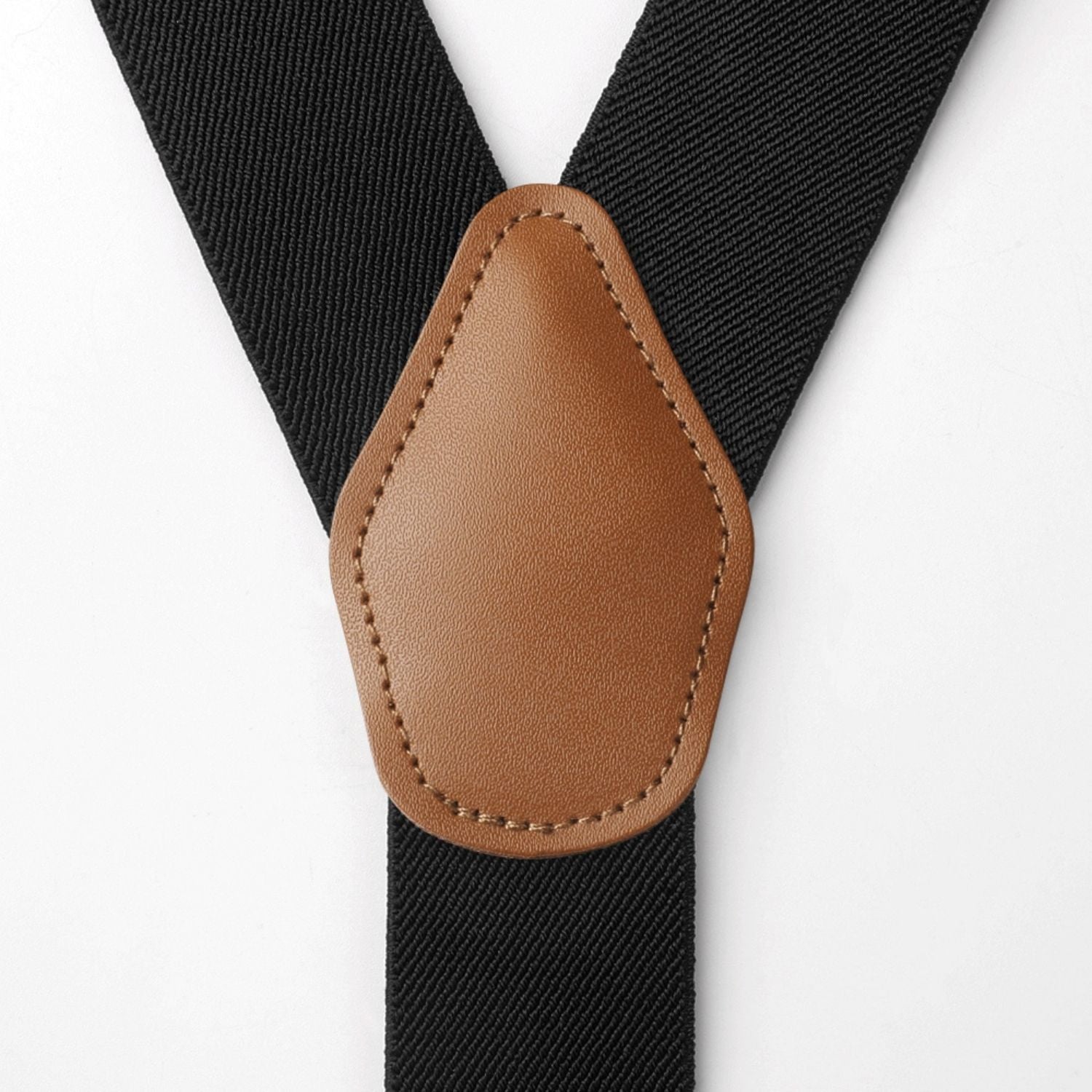 Hisdern Classic Black Suspenders Y-Back Adjustable Fit for Men