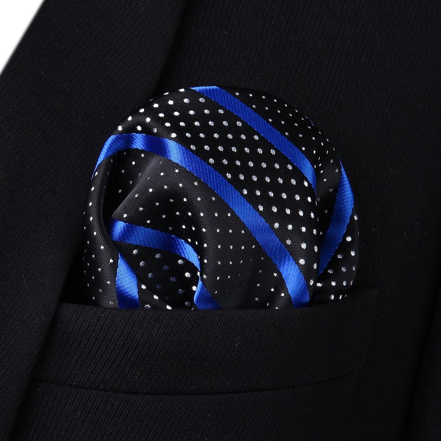 Hisdern Striped Suspenders Pre-tied Bow Tie Set Red Blue Black Groom Outfit