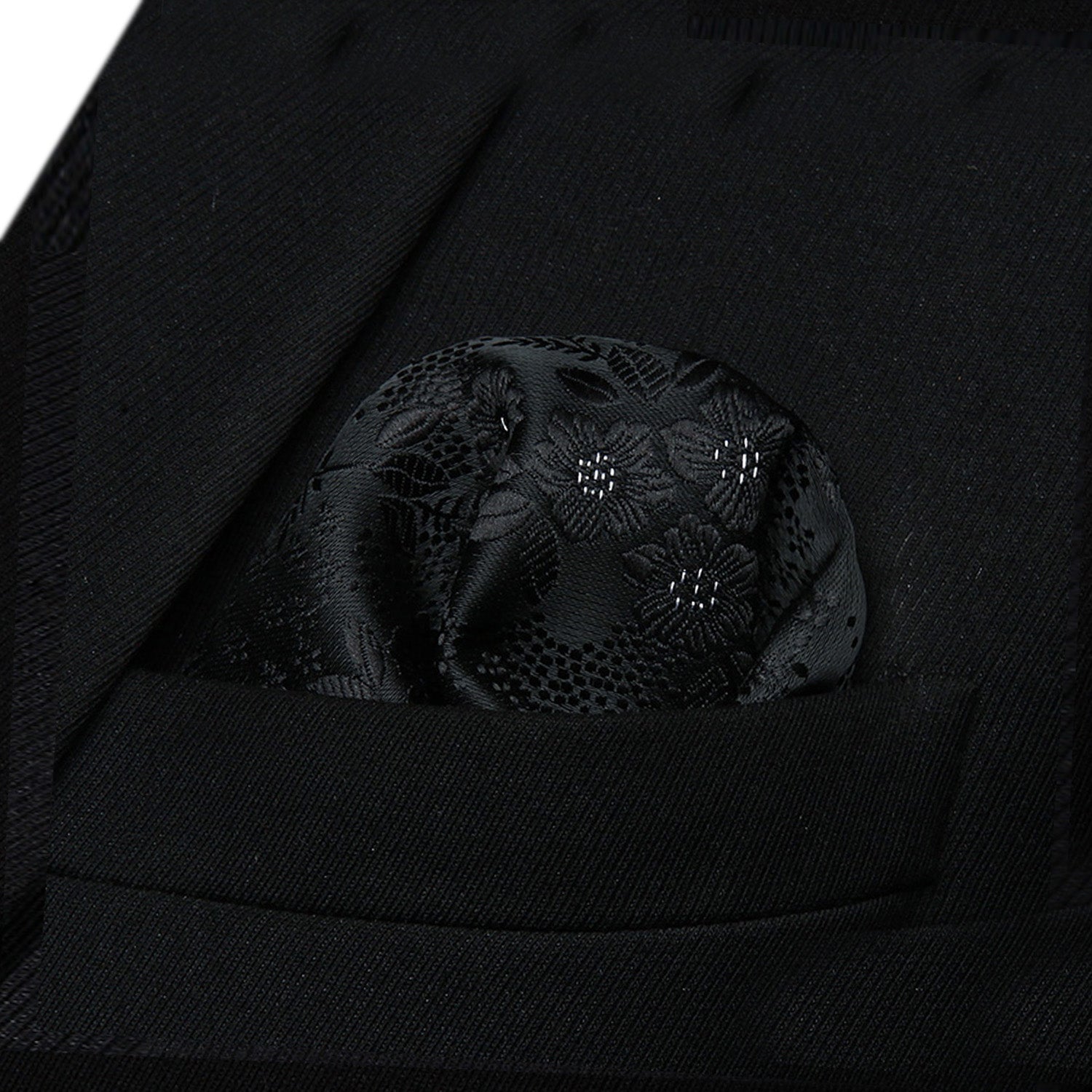 Hisdern Floral Suspenders Pre-tied Bow Tie Set Black Formal Accessories