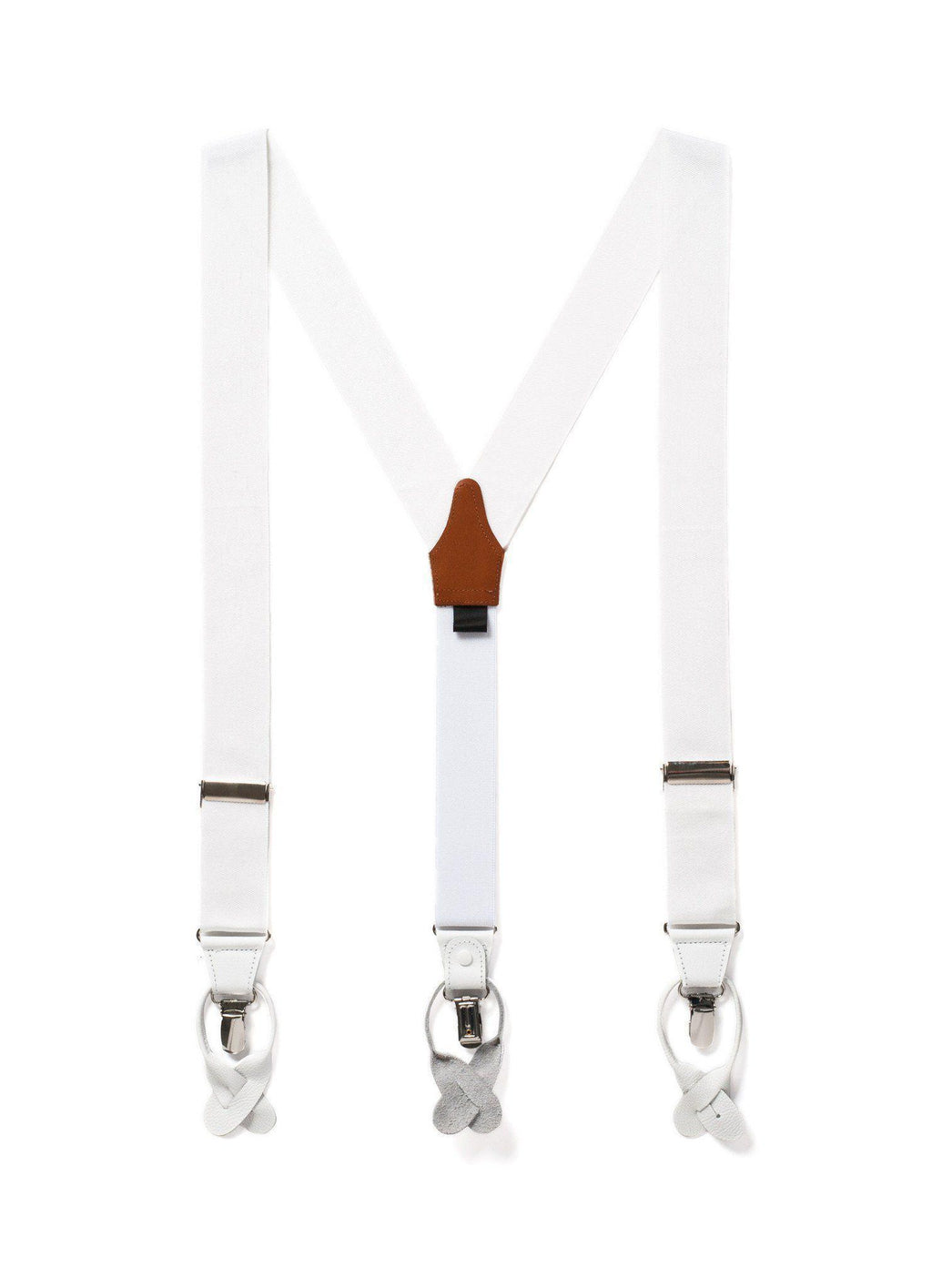 Alabaster Lite - Formal White Suspenders