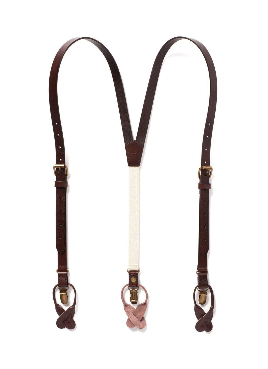 Chestnut Java - Brown Leather Suspenders