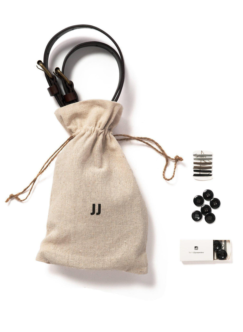Chestnut Java (Kids) - Brown Leather Suspenders