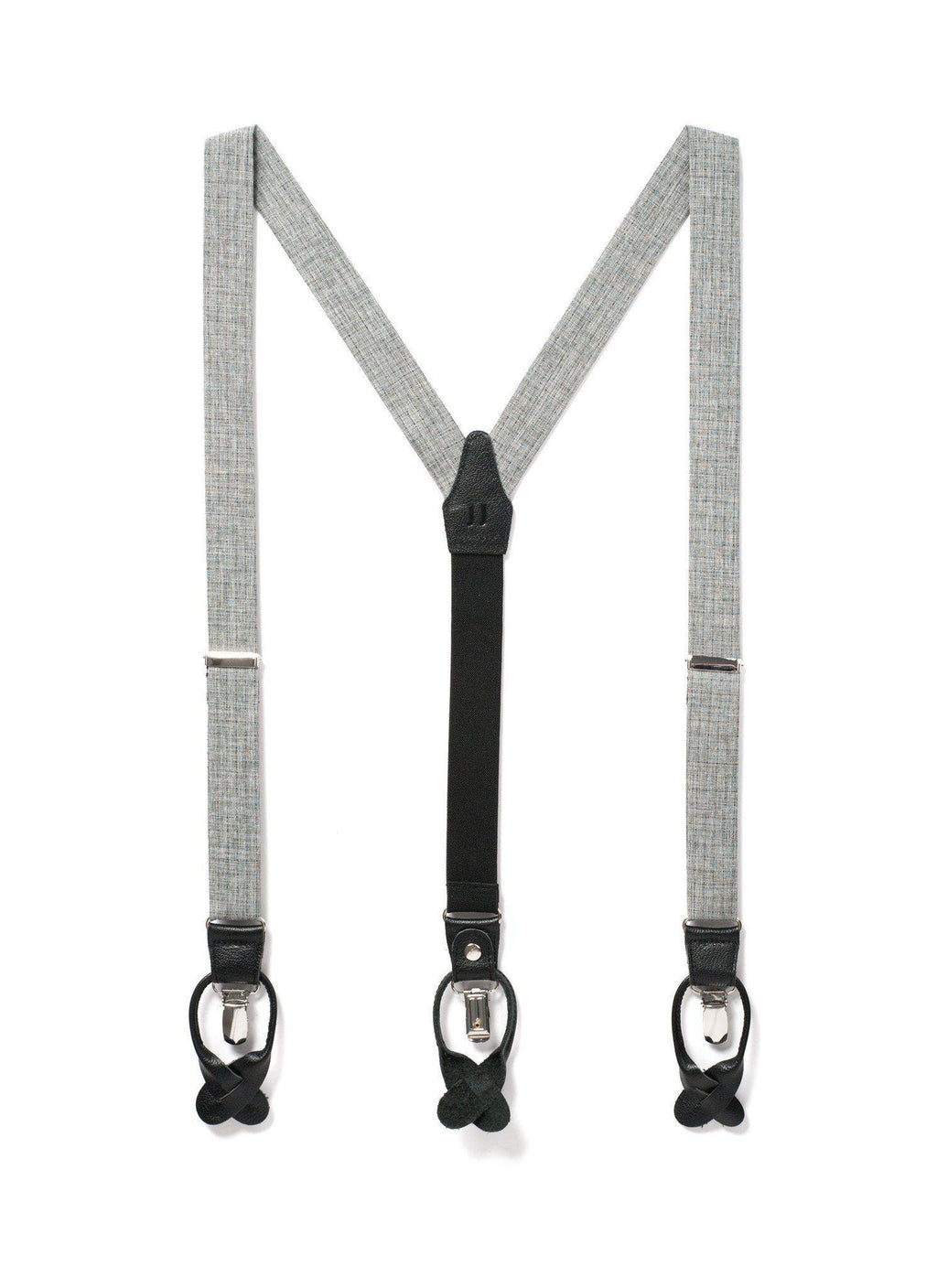 Criss Cross - Grey Crosshatch Suspenders