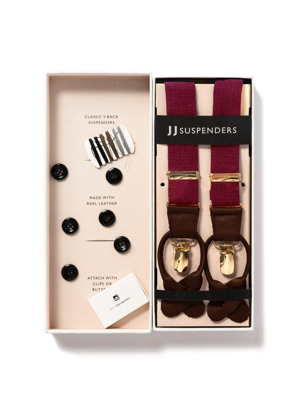 Fine Wine - Classic Burgundy Suspenders