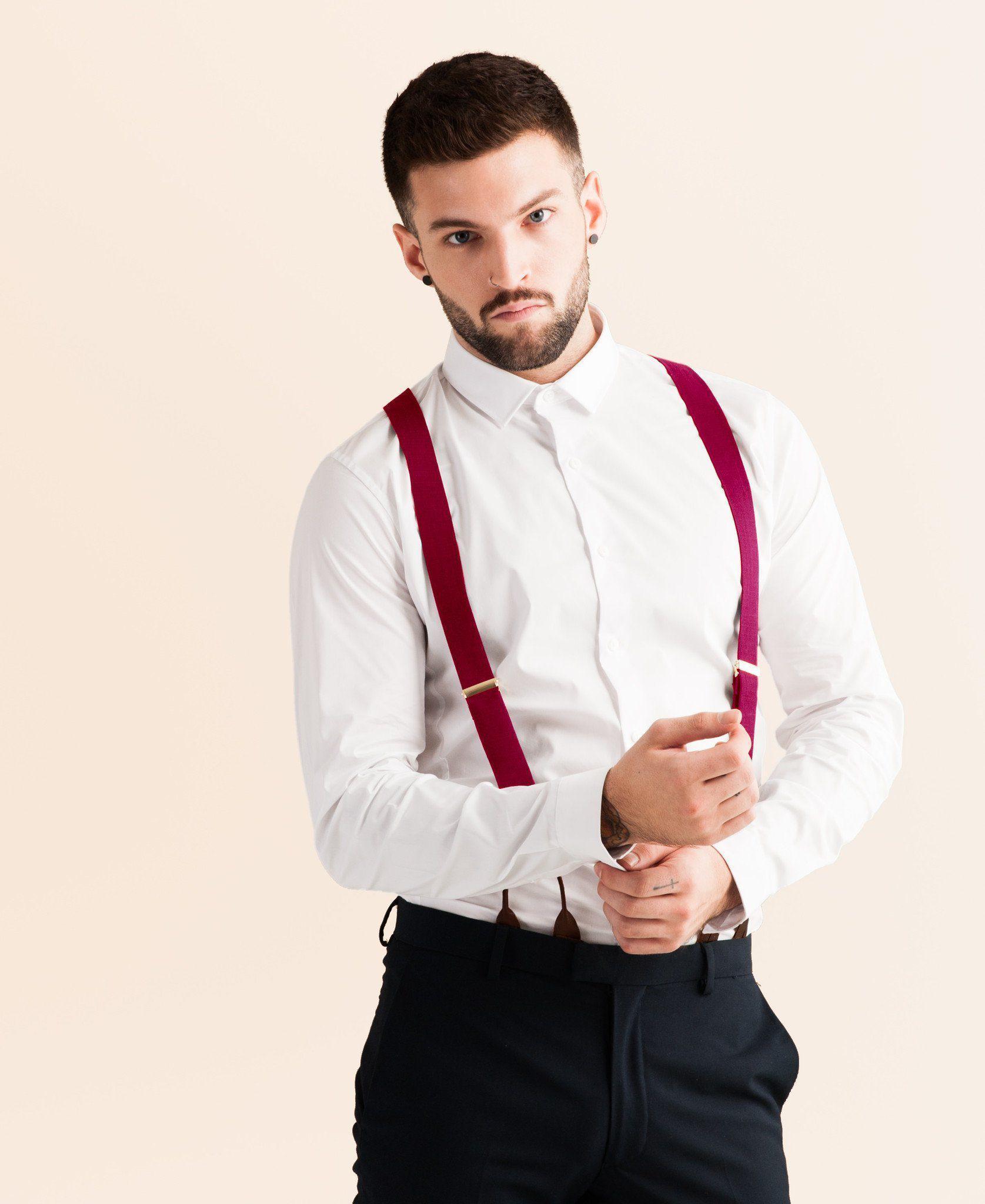 Fine Wine - Classic Burgundy Suspenders