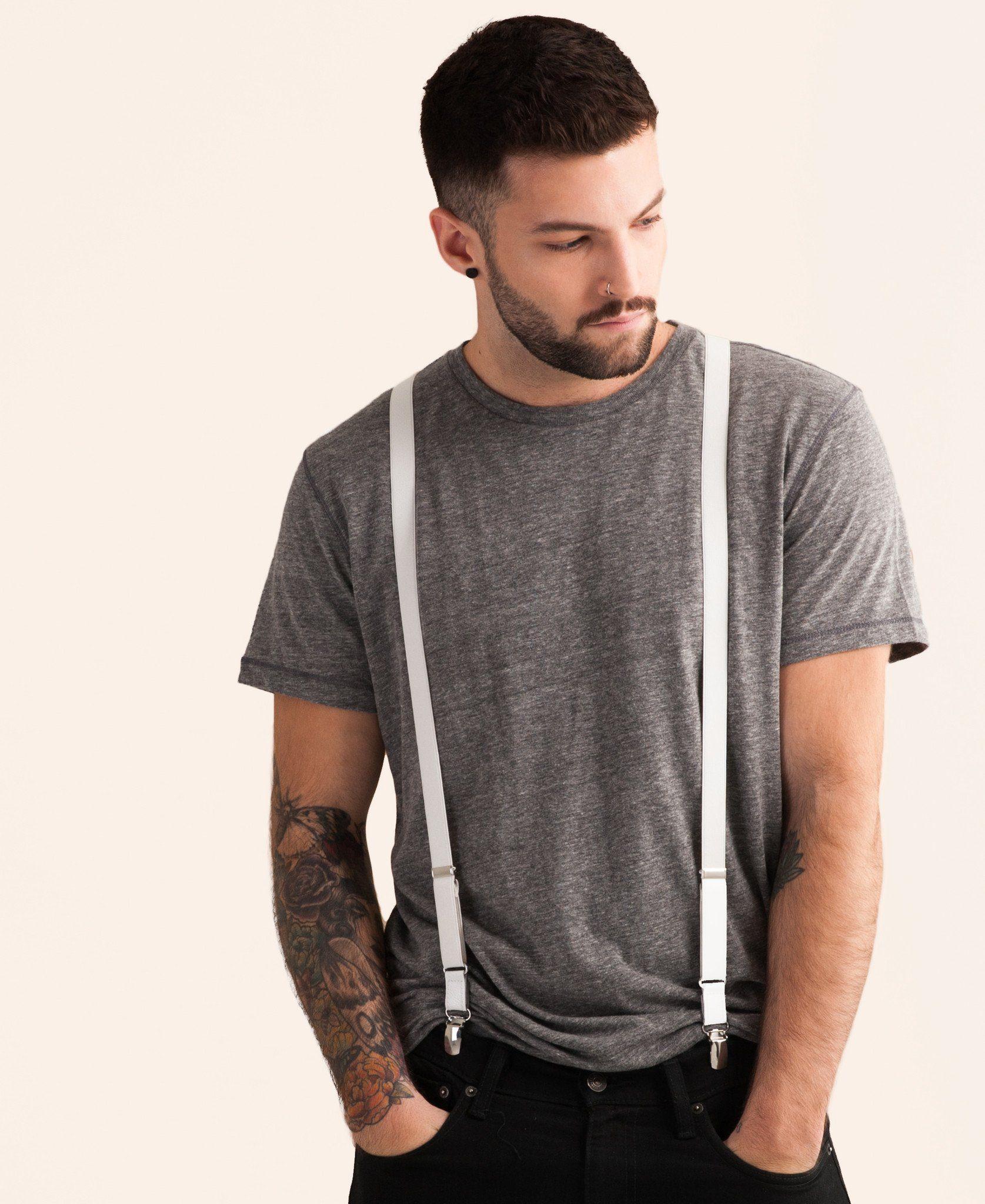 Ice - Skinny White Suspenders