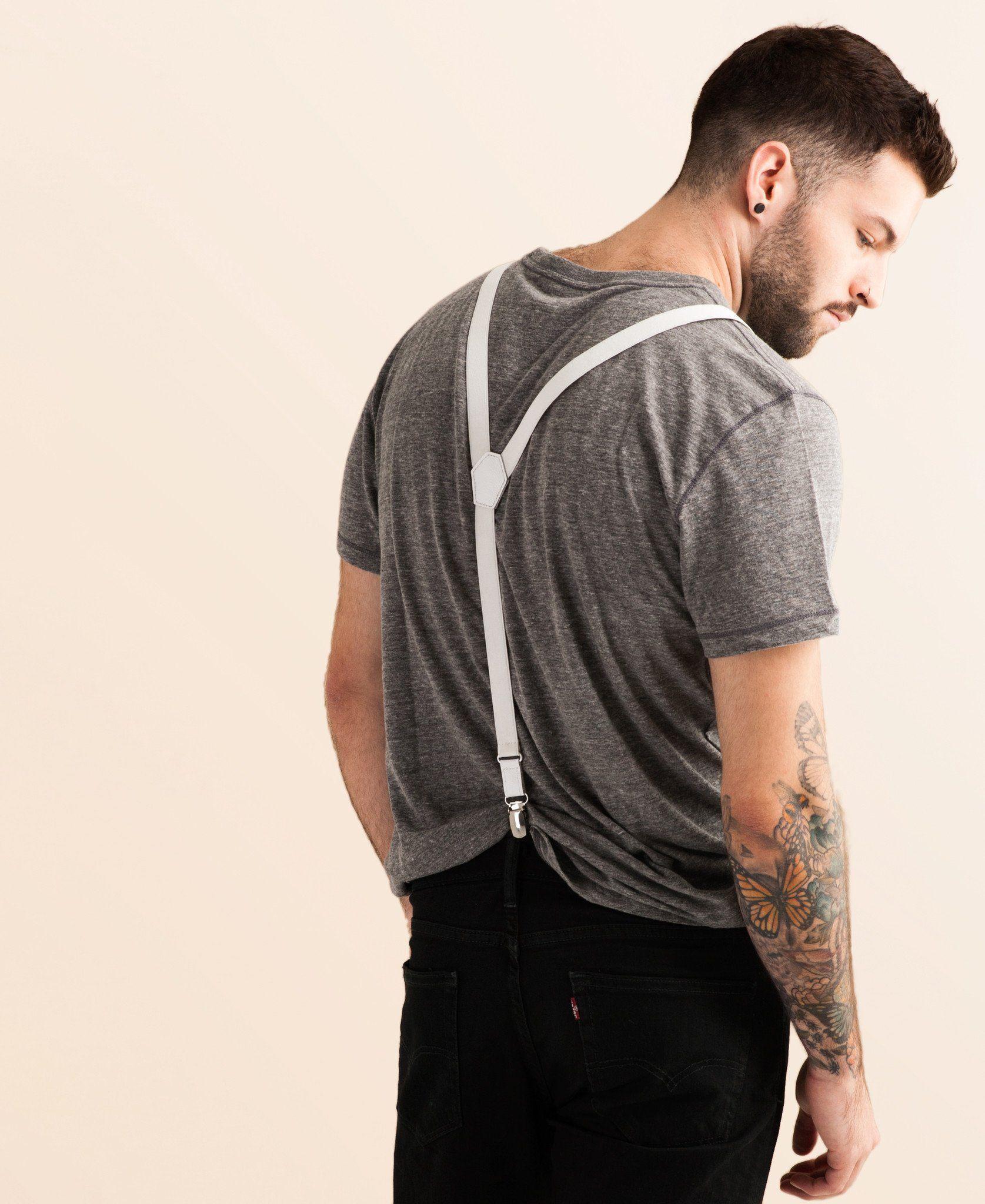 Ice - Skinny White Suspenders