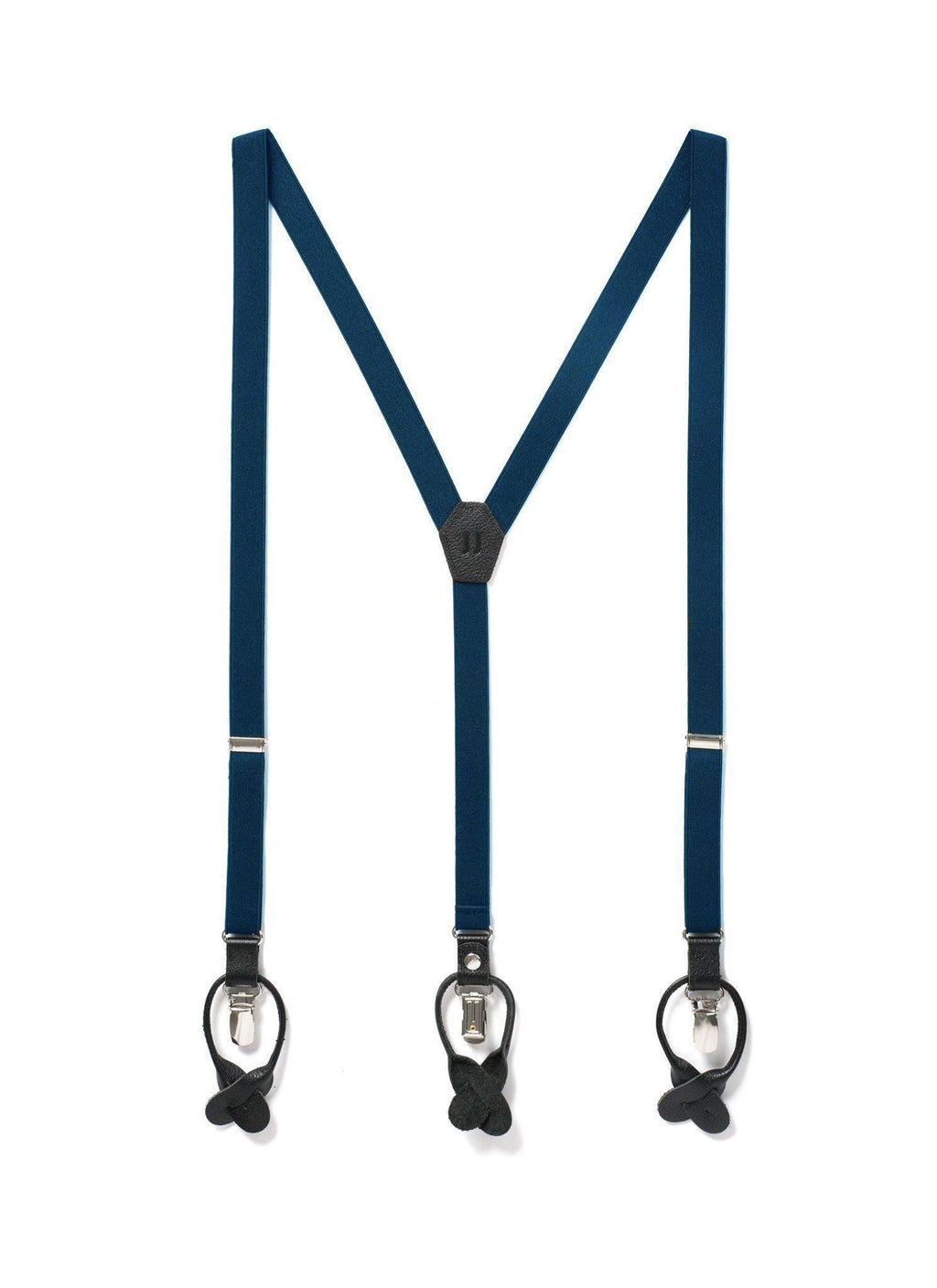 Navy Knight - Skinny Navy Suspenders