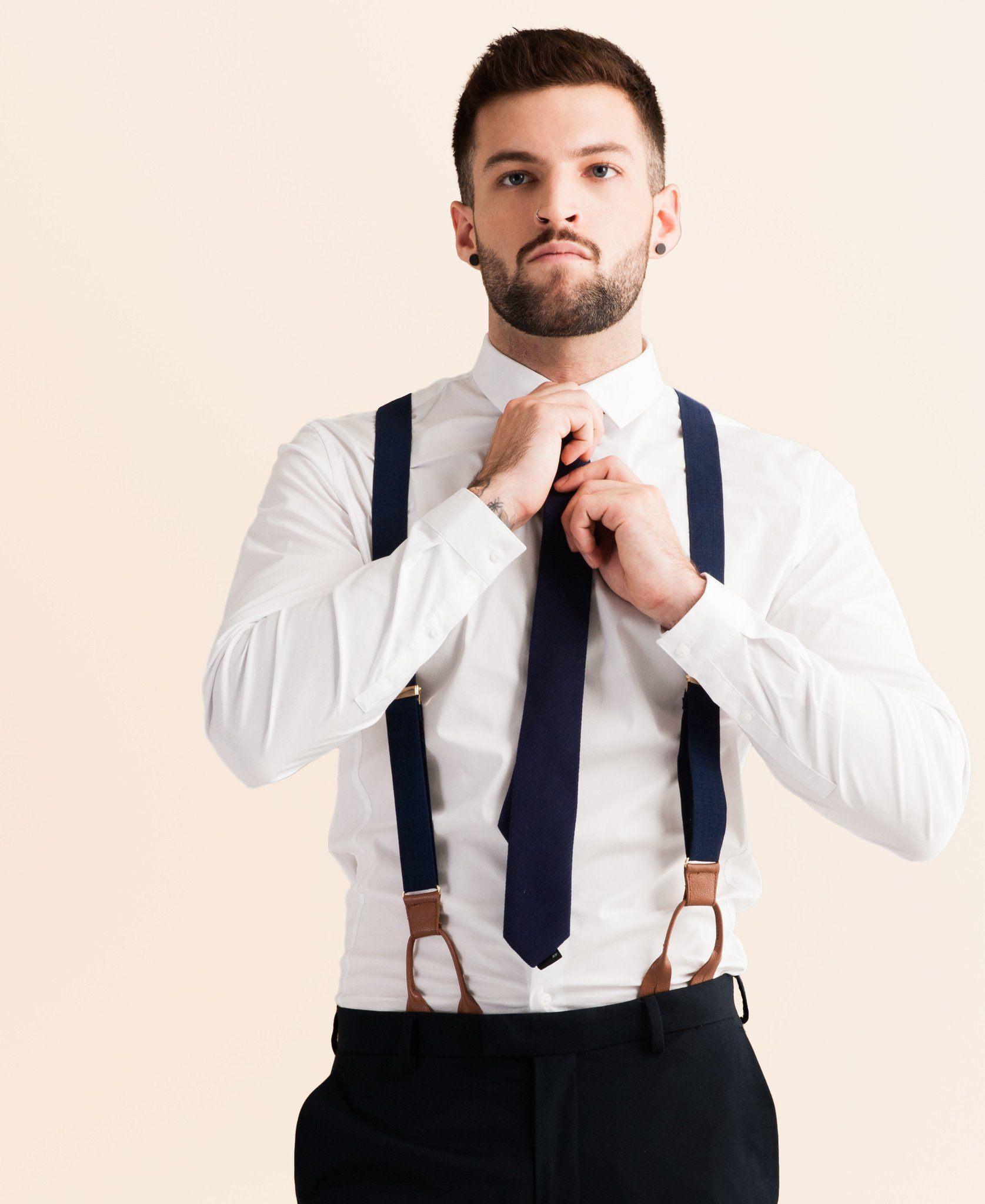Navy Tides - Classic Navy Suspenders