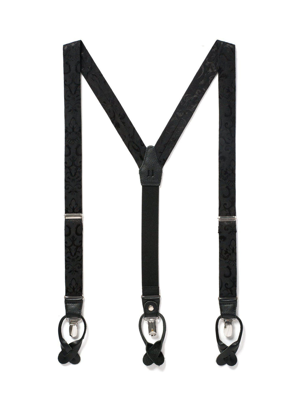 Night Skies - Black Paisley Suspenders