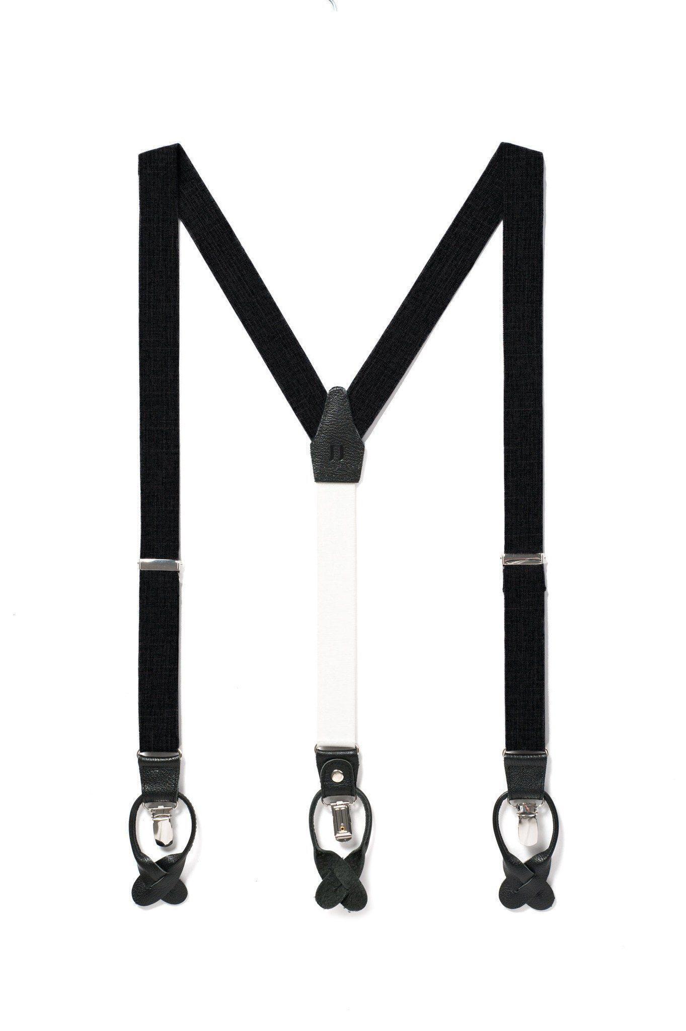 Storm Cloud - Classic Black Suspenders
