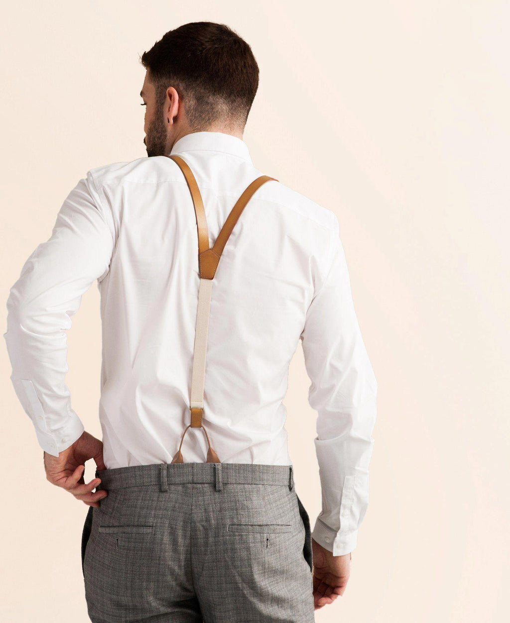 Sierra Nevada - Dark Tan Leather Suspenders